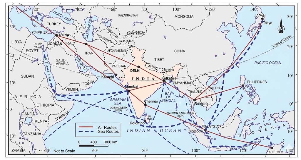 India on International Highway of Trade